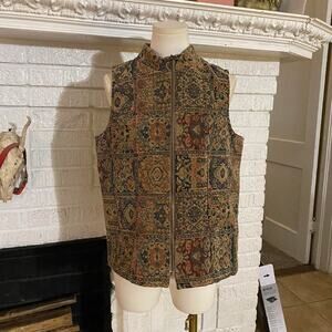 Vintage boho tapestry vest jacket